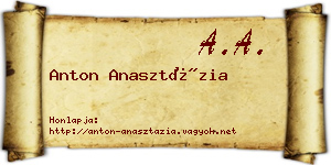 Anton Anasztázia névjegykártya